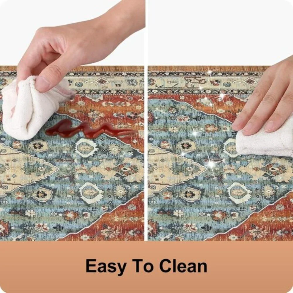 New Set of 2 Boho Kitchen Mat, Cushioned, Anti-Fatigue, Non-Skid, Waterproof